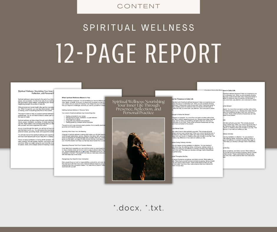 Spiritual Wellness | Report & Articles Bundle