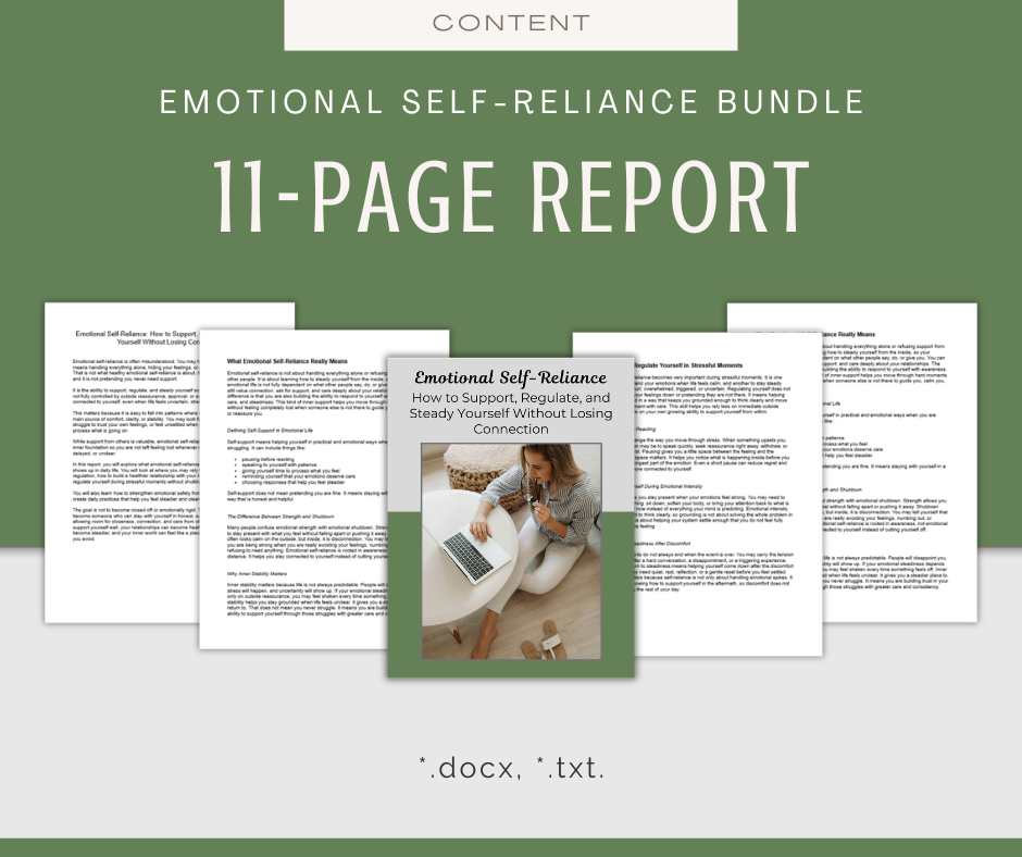 Emotional Self-Reliance | Content & Journal Bundle