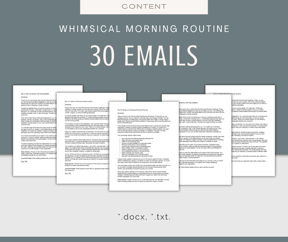 30-Day 'Whimsical Morning Routine' Challenge