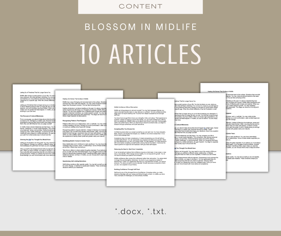 Blossom in Midlife | MEGA Content and Templates Bundle