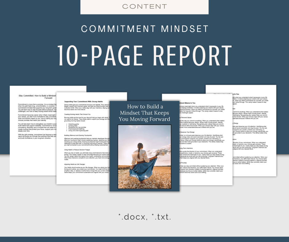 Commitment Mindset | Content & Journal Bundle