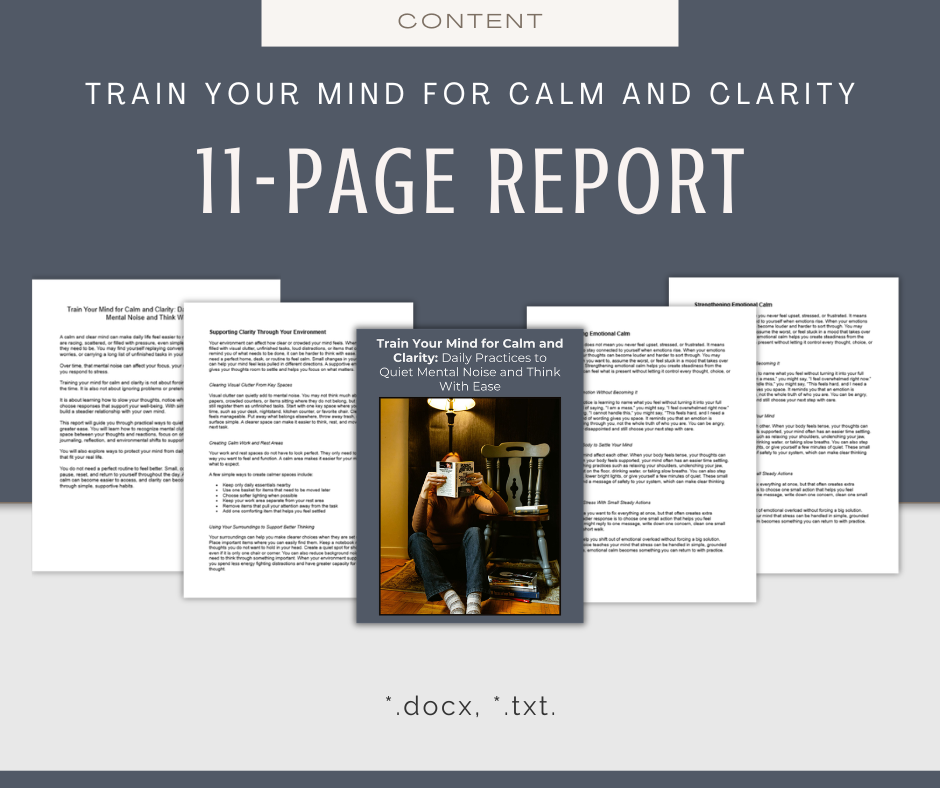 Train Your Mind For Calm and Clarity | Content & Journal Bundle