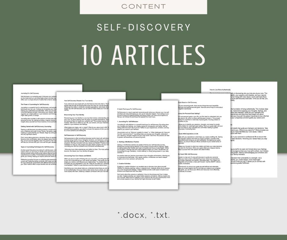 Self-Discovery | MEGA Content and Templates Bundle