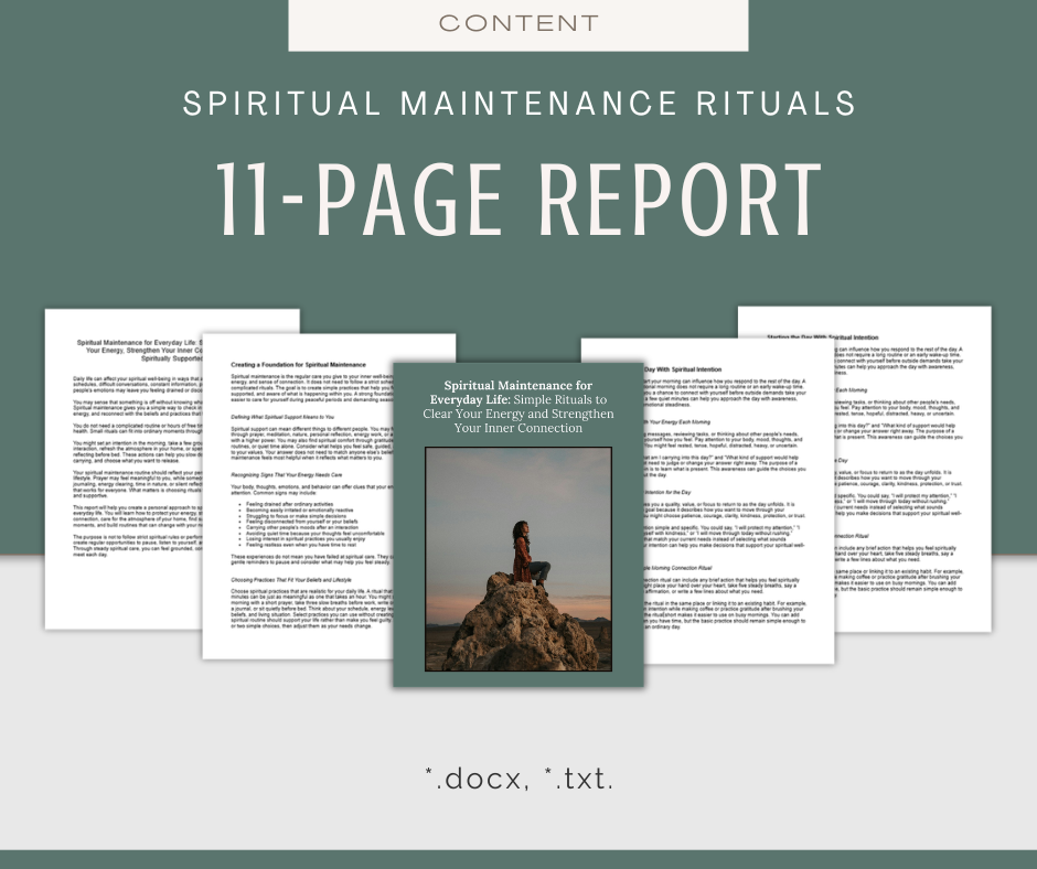 Spiritual Maintenance Rituals For Everyday Life | Content & Journal Bundle