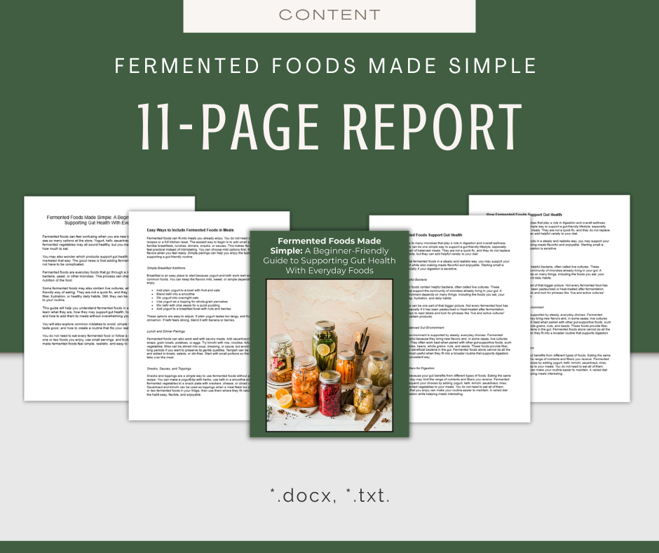 Fermented Foods Made Simple | Content & Journal Bundle