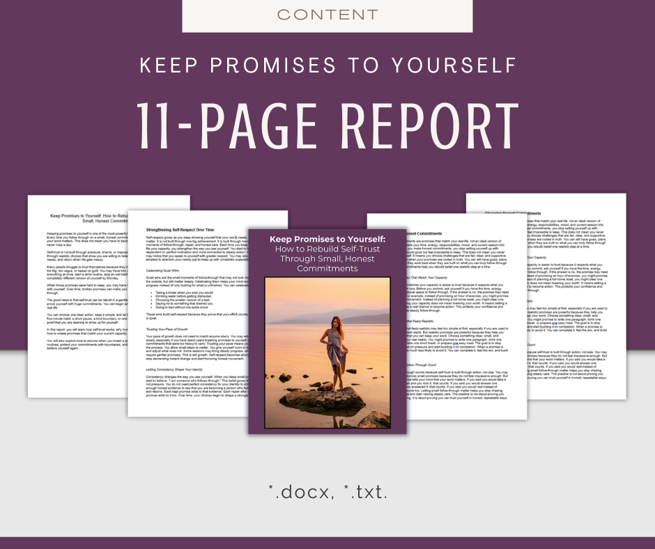 Keep Promises to Yourself | Content & Journal Bundle