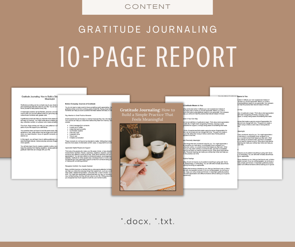Journaling Your Gratitude | Content & Journal Bundle