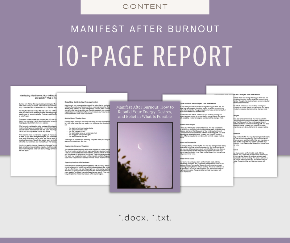 Manifest After Burnout | Content & Journal Bundle