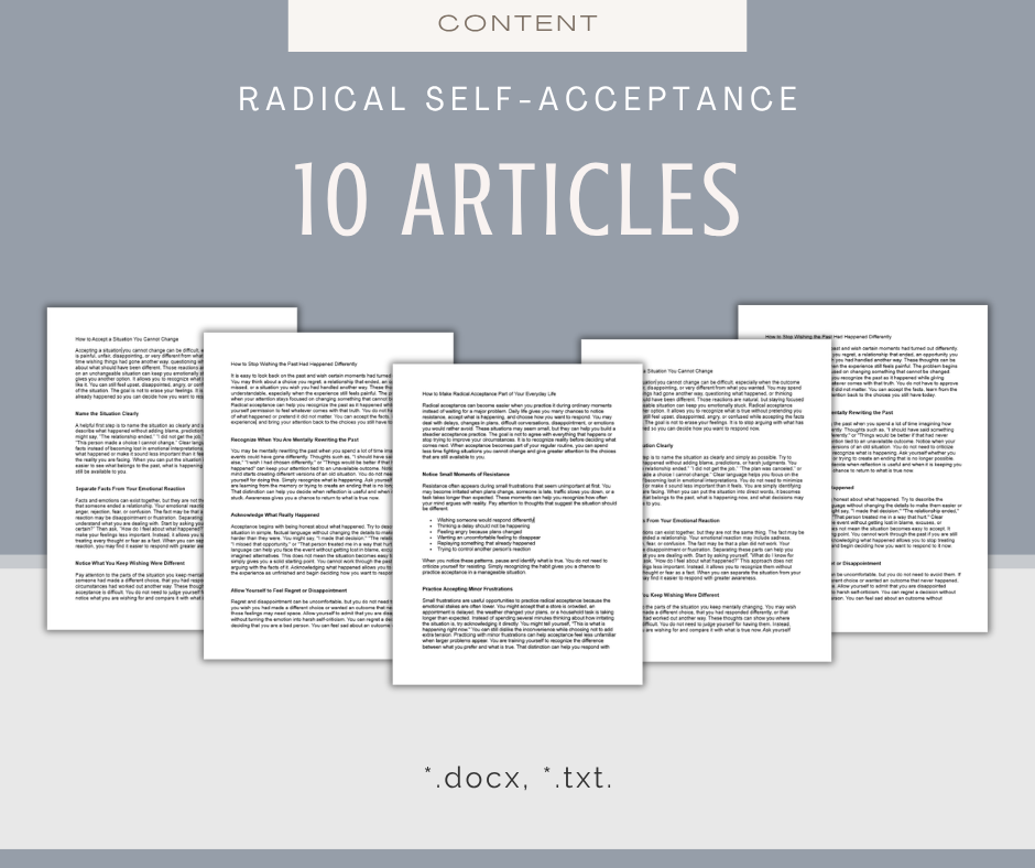 Radical Self-Acceptance | MEGA Content and Templates Bundle