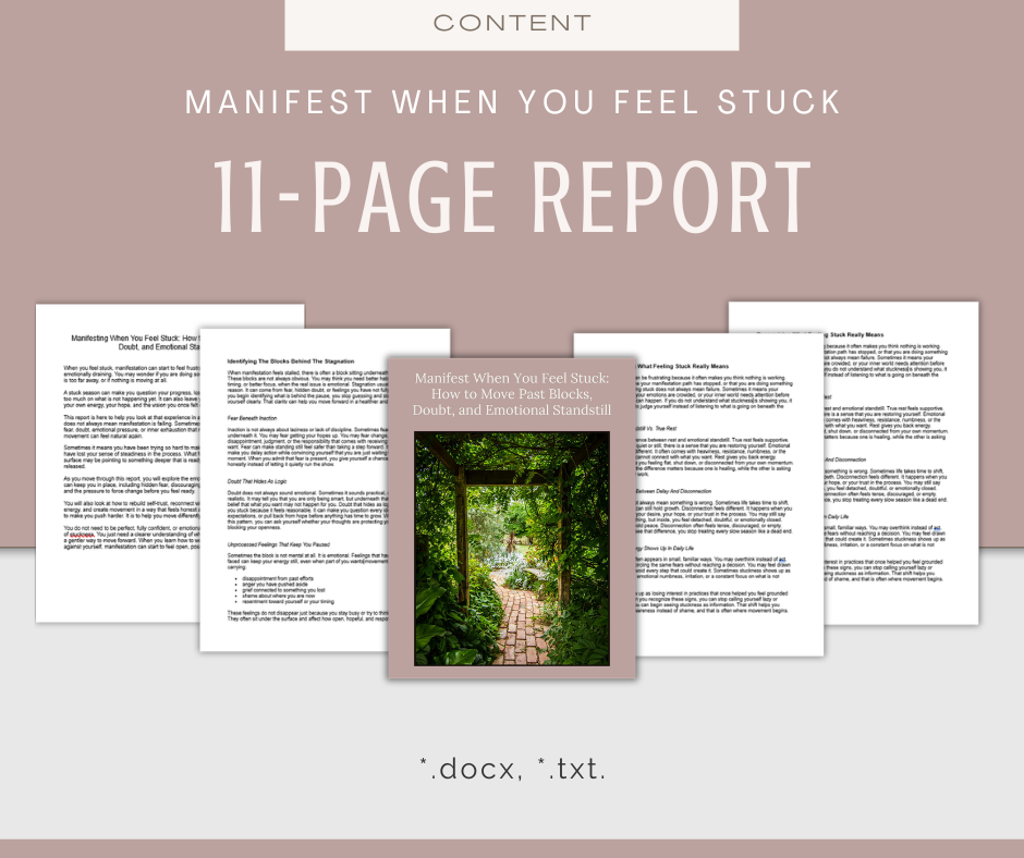 Manifest When You Feel Stuck | Content & Journal Bundle