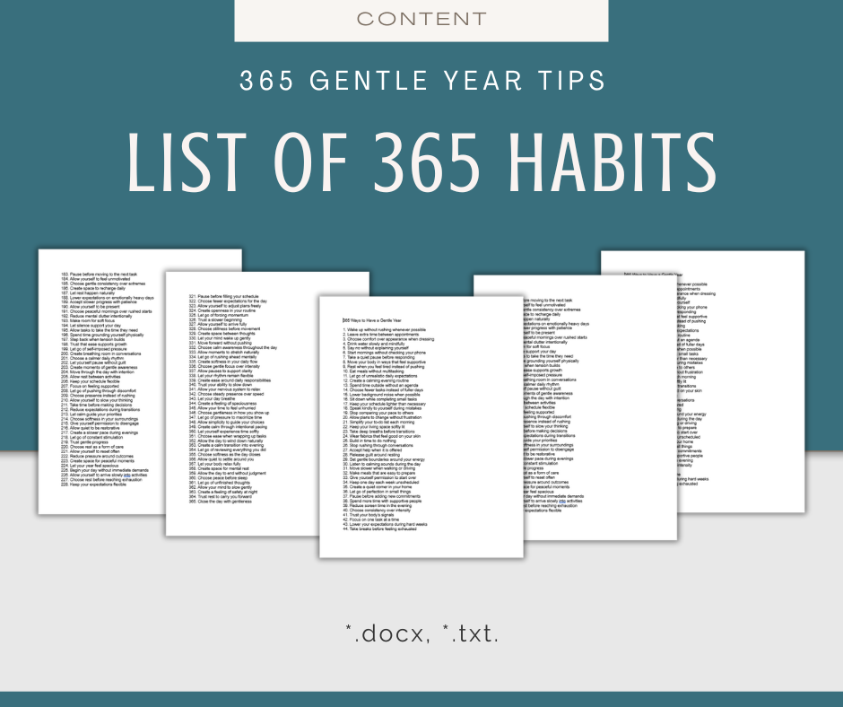 365 Ways to Have a Gentle Year | Content Bundle