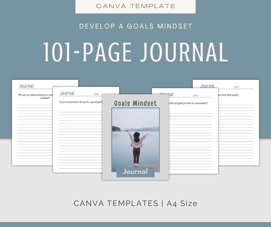 Goals Mindset Journal & Affirmations Bundle