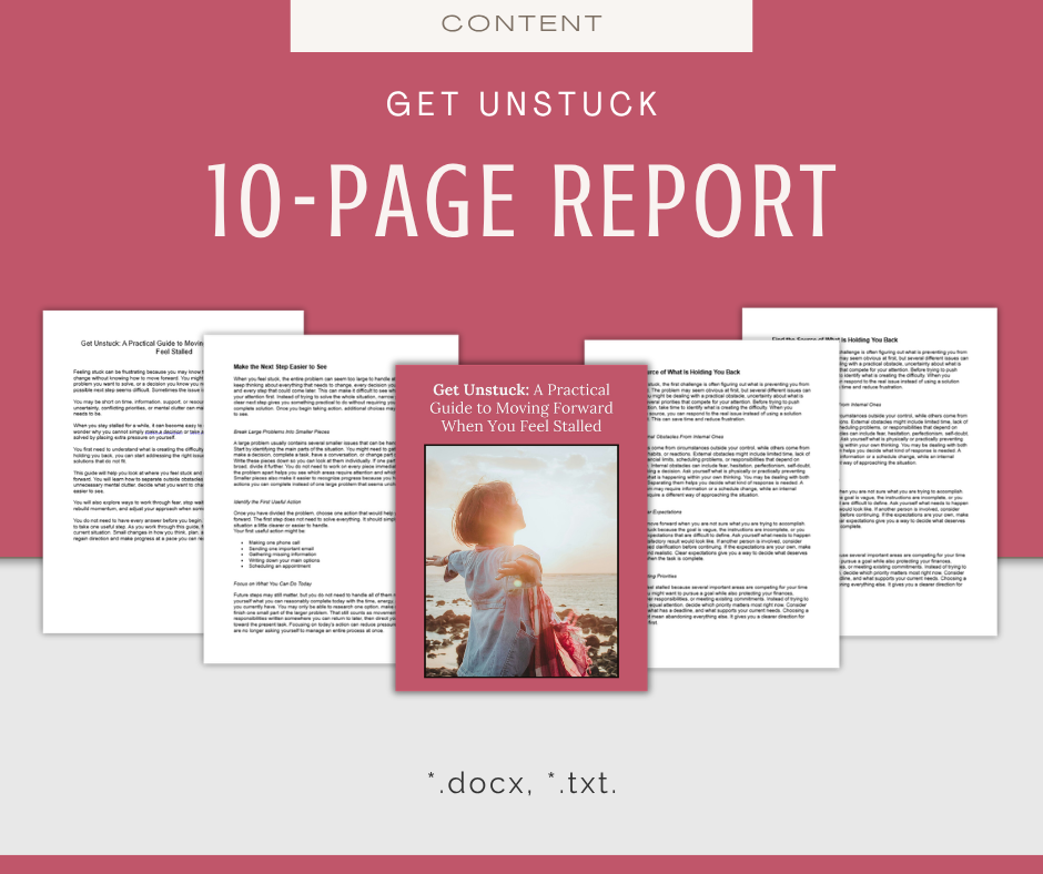 Get Unstuck | Content & Journal Bundle