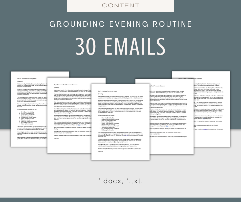30-Day 'Grounding Evening Routine' Challenge