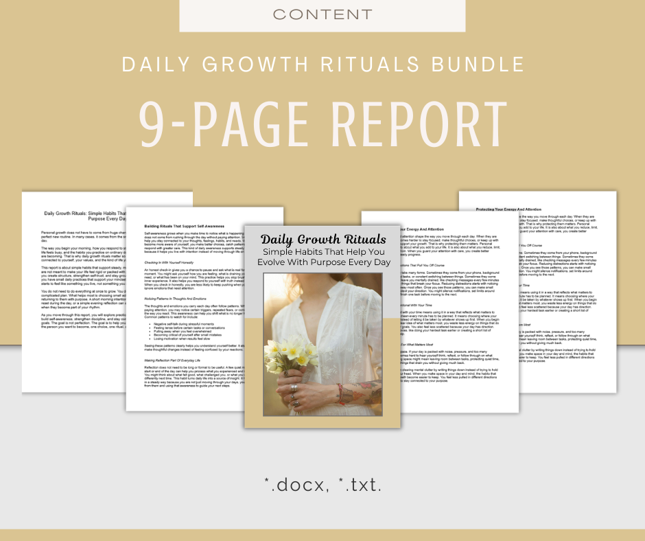 Daily Growth Rituals | Content & Journal Bundle