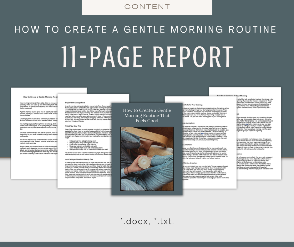 Gentle Morning Routine | Content & Journal Bundle