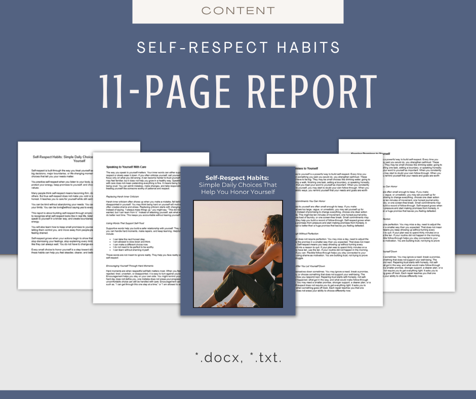 Self-Respect Habits | Content & Journal Bundle