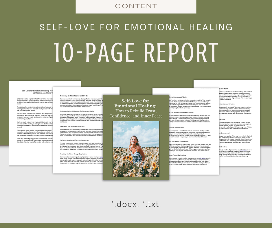 Self-Love For Emotional Healing | Content & Journal Bundle