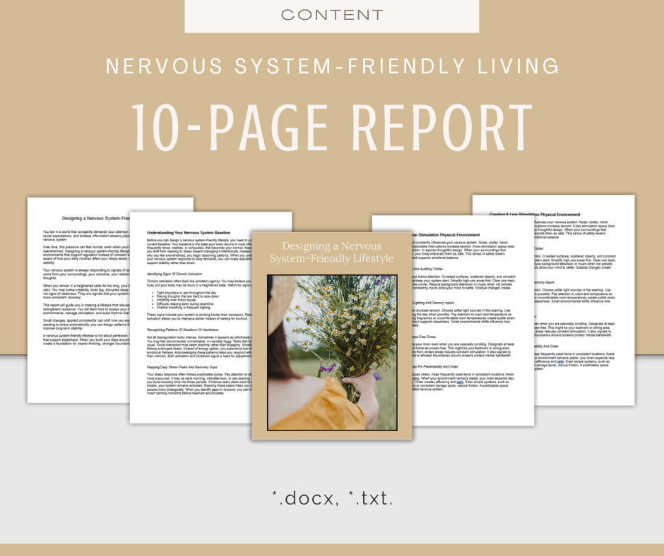 Nervous System-Friendly Living Bundle | Content & Journal Bundle