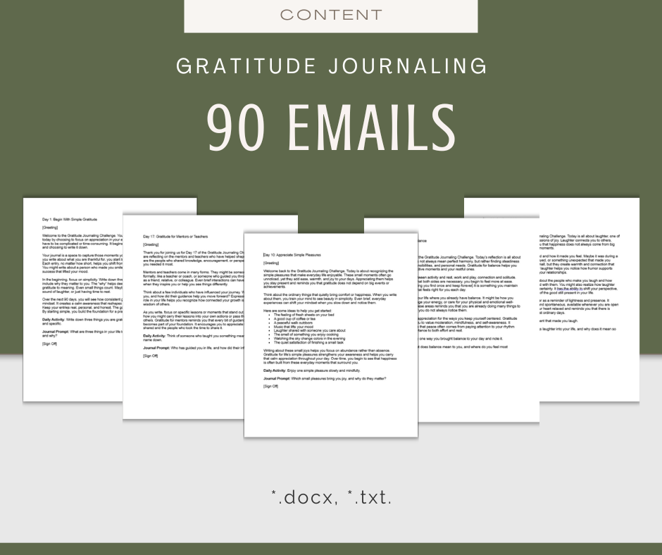 90-Day Gratitude Journaling Challenge