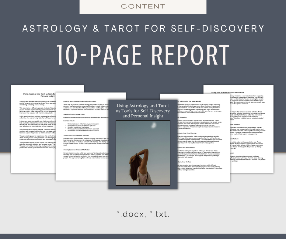 Astrology and Tarot For Self-Discovery | Content & Journal Bundle