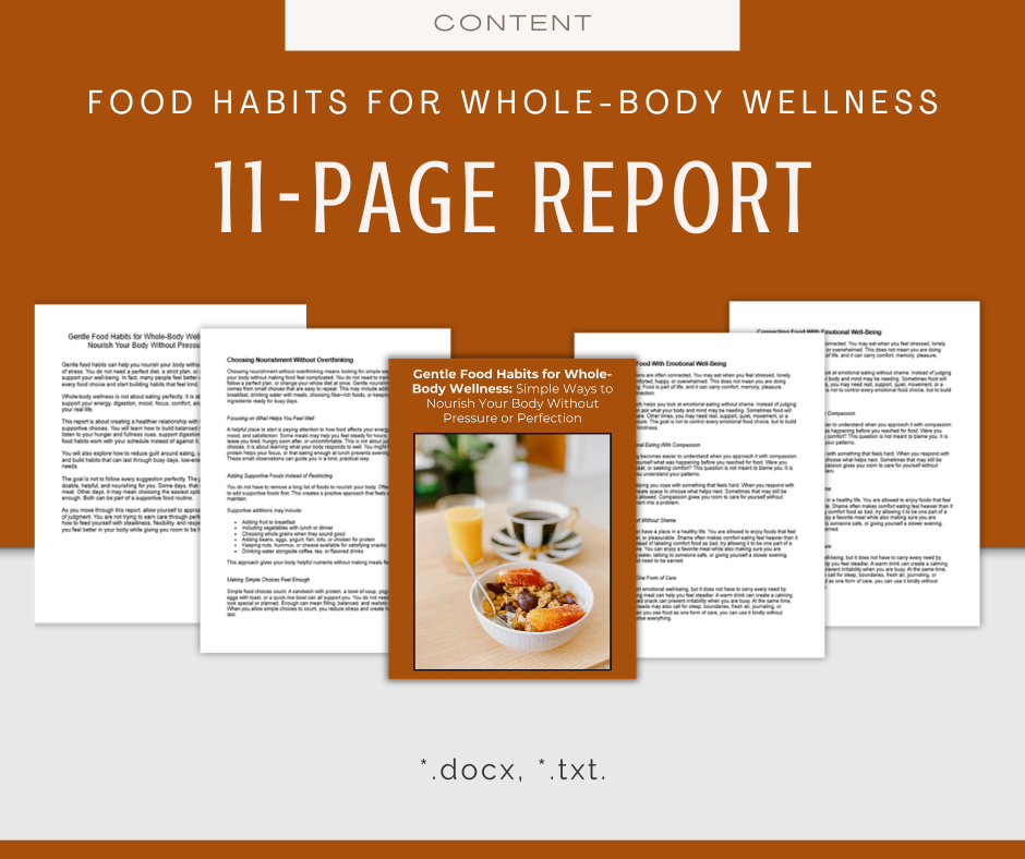 Gentle Food Habits for Whole-Body Wellness | Content & Journal Bundle