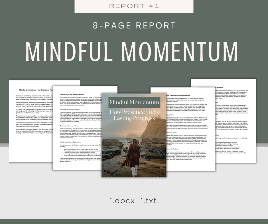 Mindful Momentum Reports | 5 Report Bundle