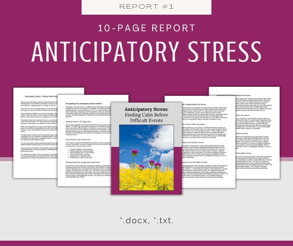 Stress Relief Reports | 5 Report Bundle