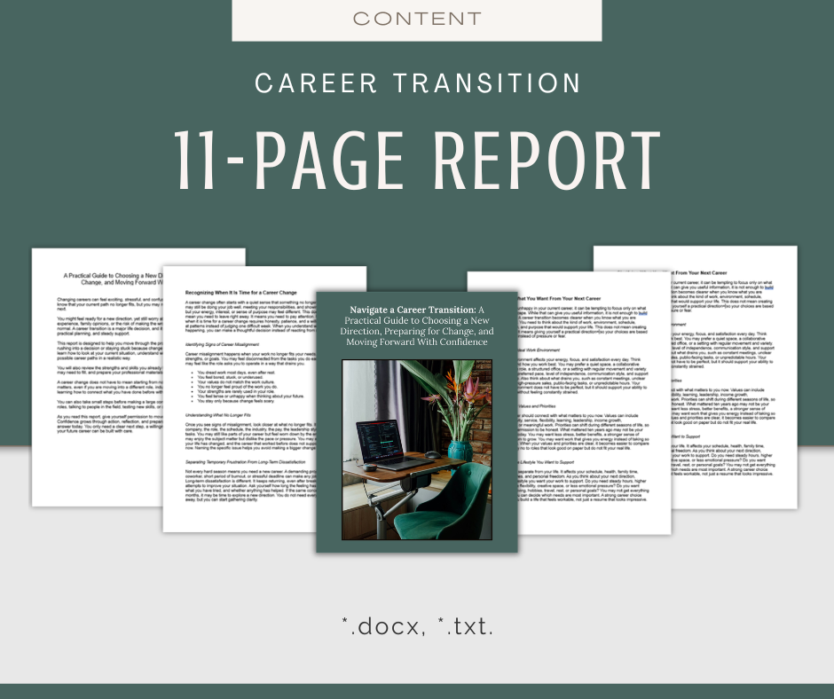 Career Transition | Content & Journal Bundle