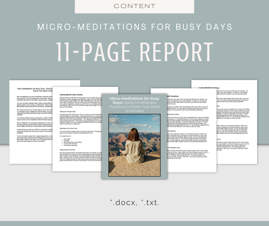 Micro-Meditations For Busy Days | Content & Journal Bundle