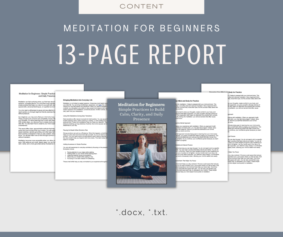 Meditation For Beginners | Content & Journal Bundle