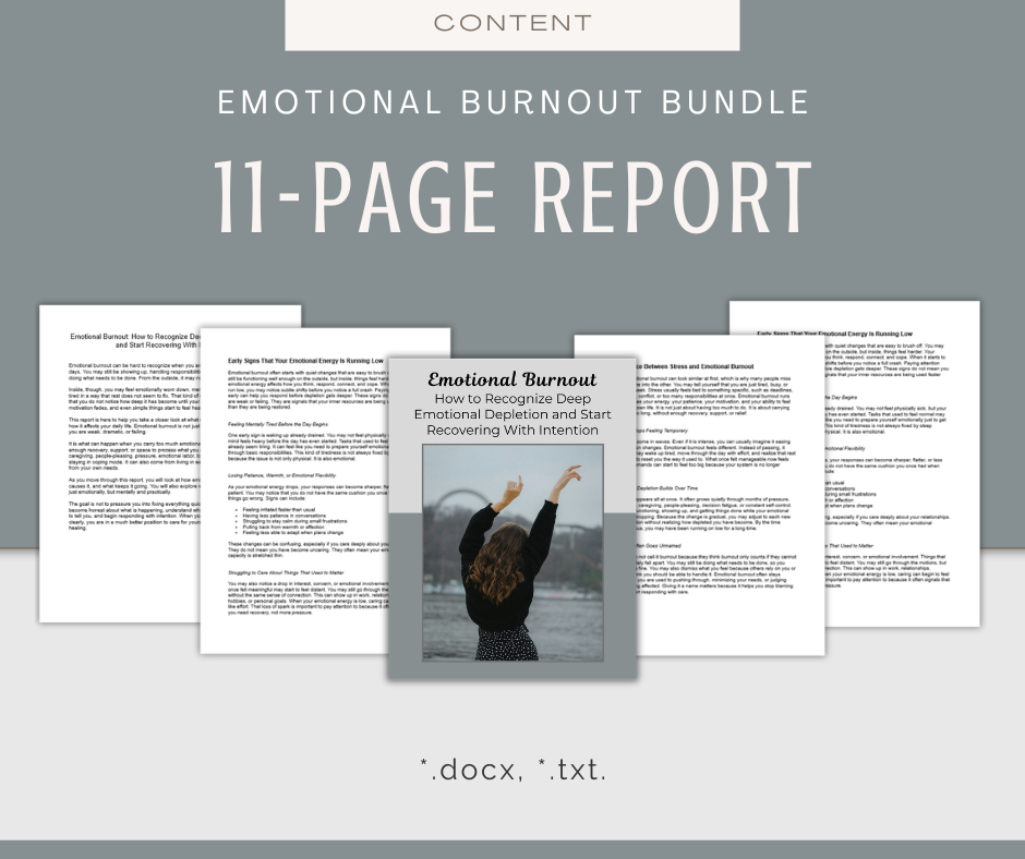 Emotional Burnout | Content & Journal Bundle