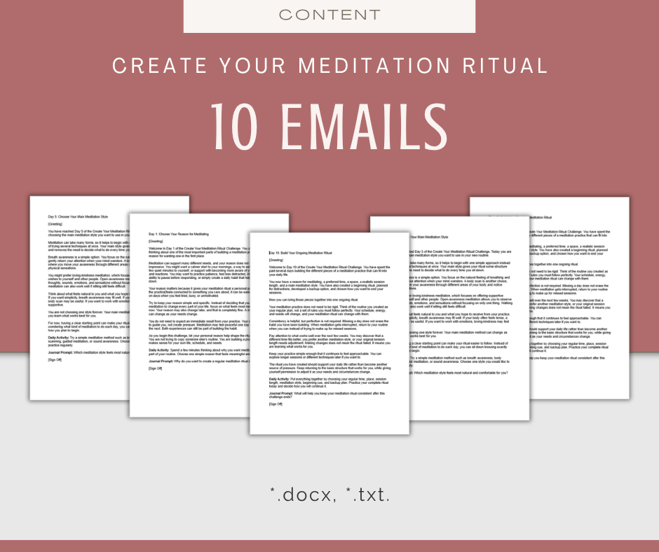 10-Day 'Create Your Meditation Ritual' Challenge