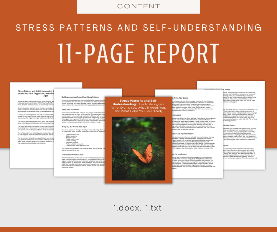 Stress Patterns and Self-Understanding | Content & Journal Bundle