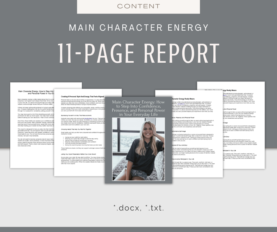 Main Character Energy | Report & Articles Bundle
