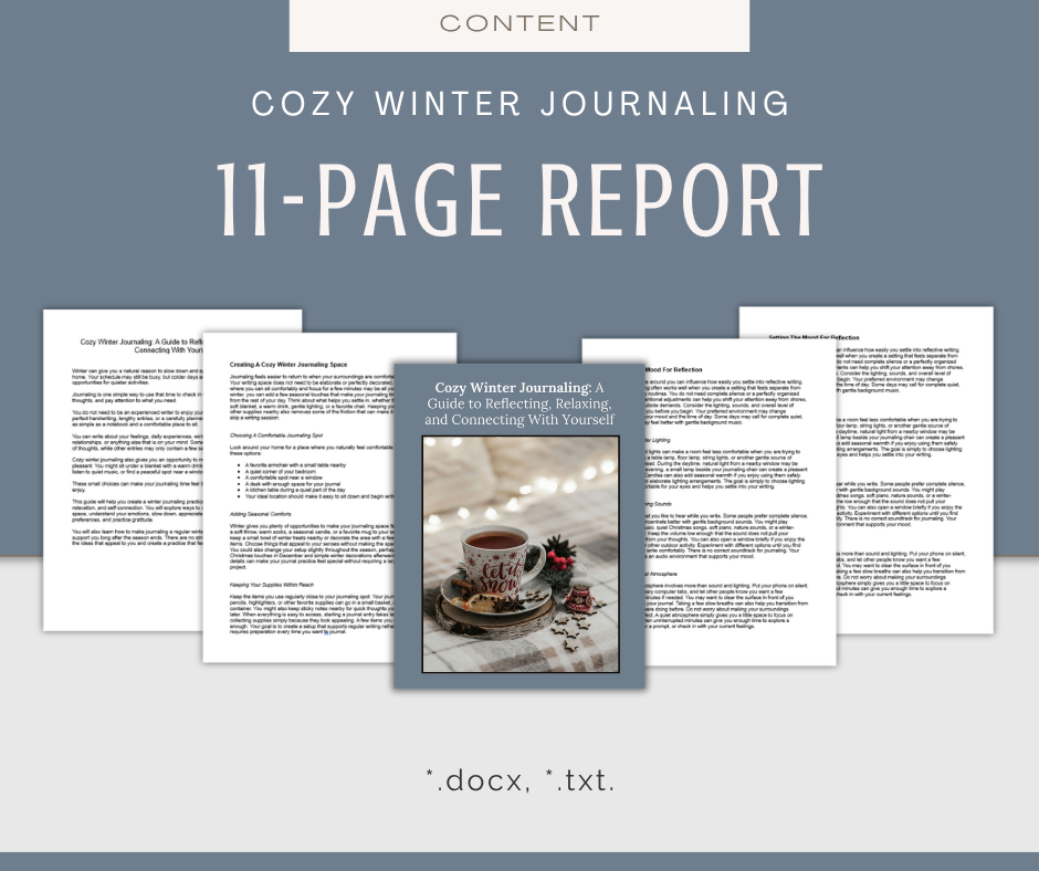 Cozy Winter Journaling | Content & Journal Bundle
