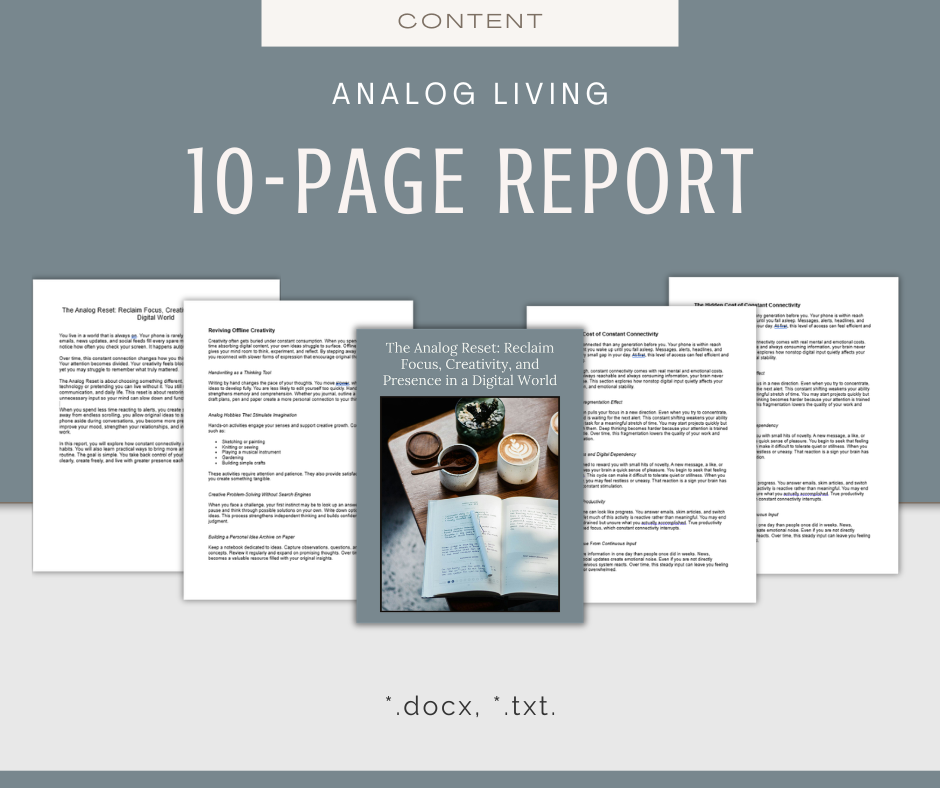 Analog Living | Content & Journal Bundle
