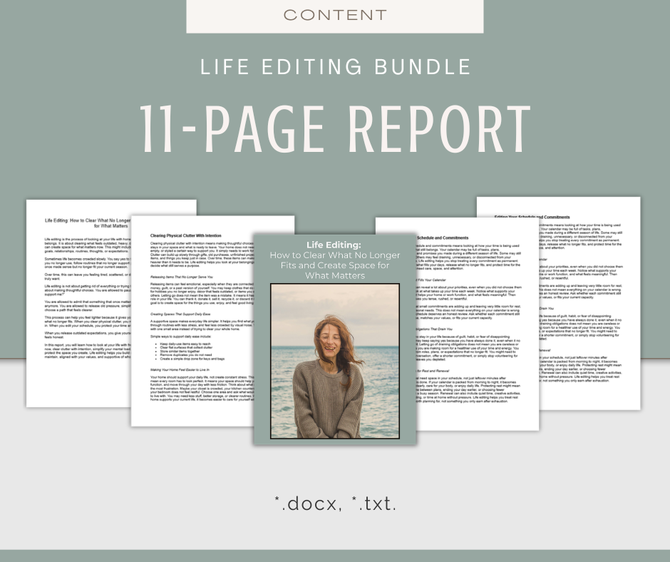 Life Editing | Content & Journal Bundle