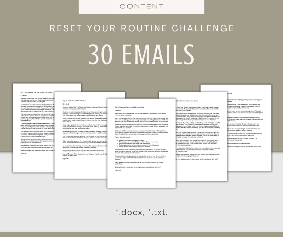 30-Day Reset Your Routine Challenge