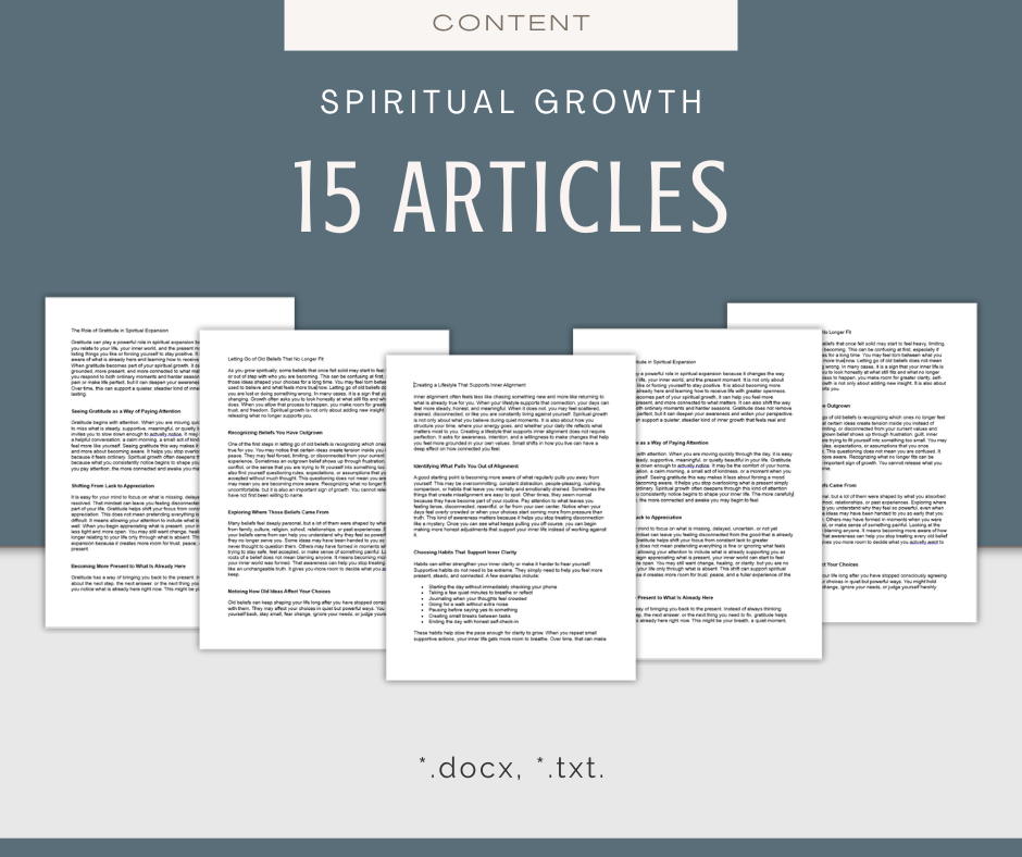 Spiritual Growth | Report & Articles Bundle
