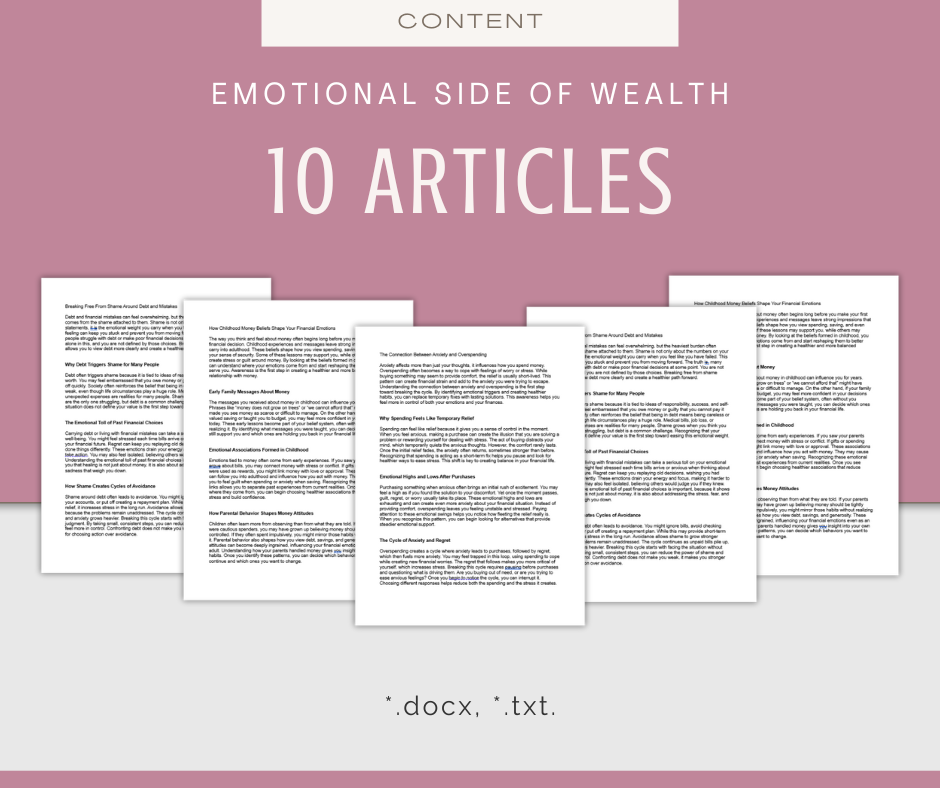 The Emotional Side of Wealth | Content & Journal Bundle