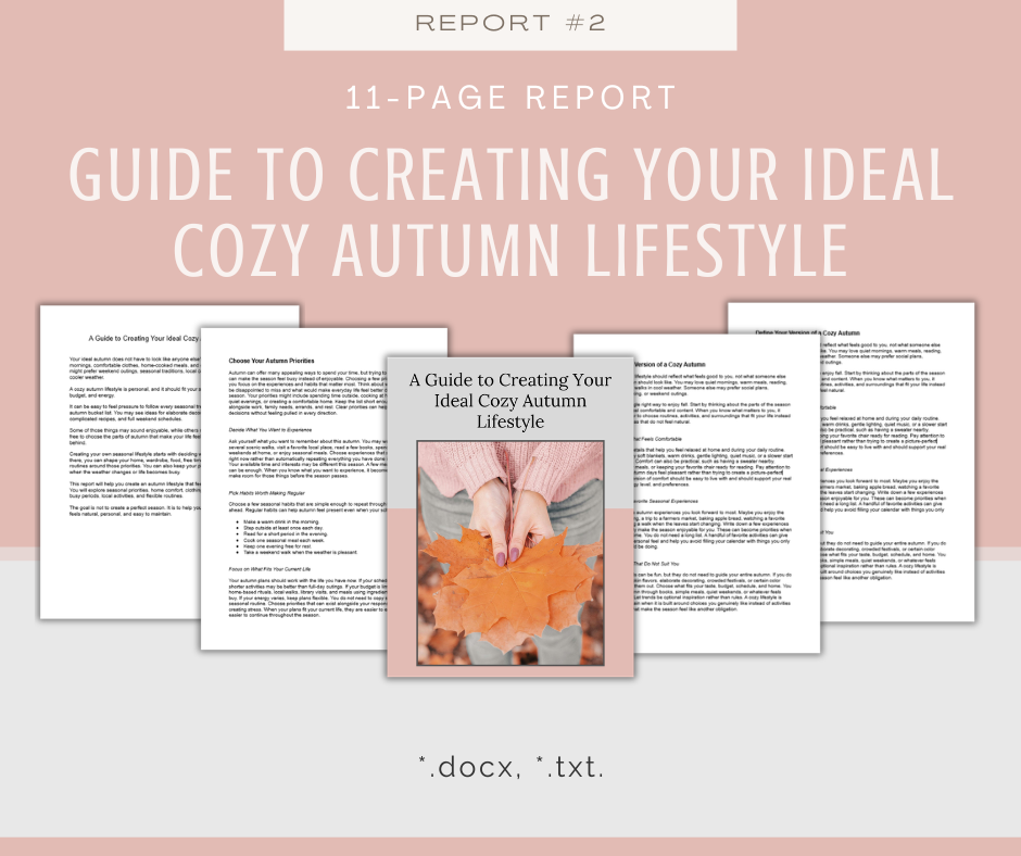 Cozy Autumn Vibes Reports | 5 Report Bundle