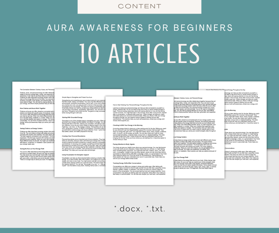 Aura Awareness For Beginners | Content & Journal Bundle