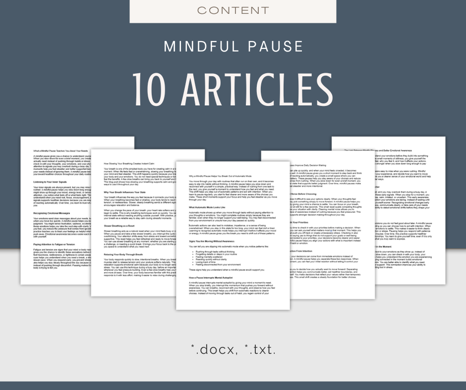 Mindful Pause | Content & Journal Bundle