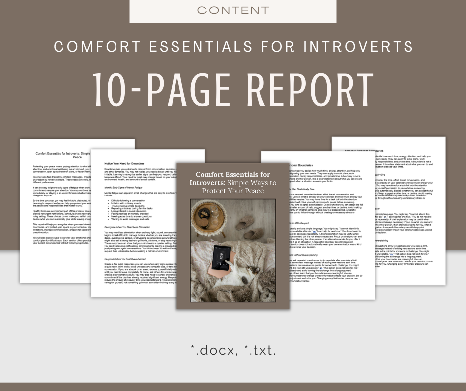 Comfort Essentials For Introverts | Content & Journal Bundle