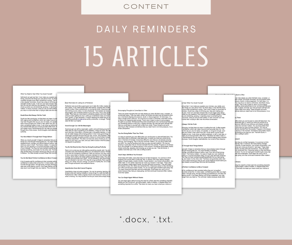 Daily Reminders | Report & Articles Bundle