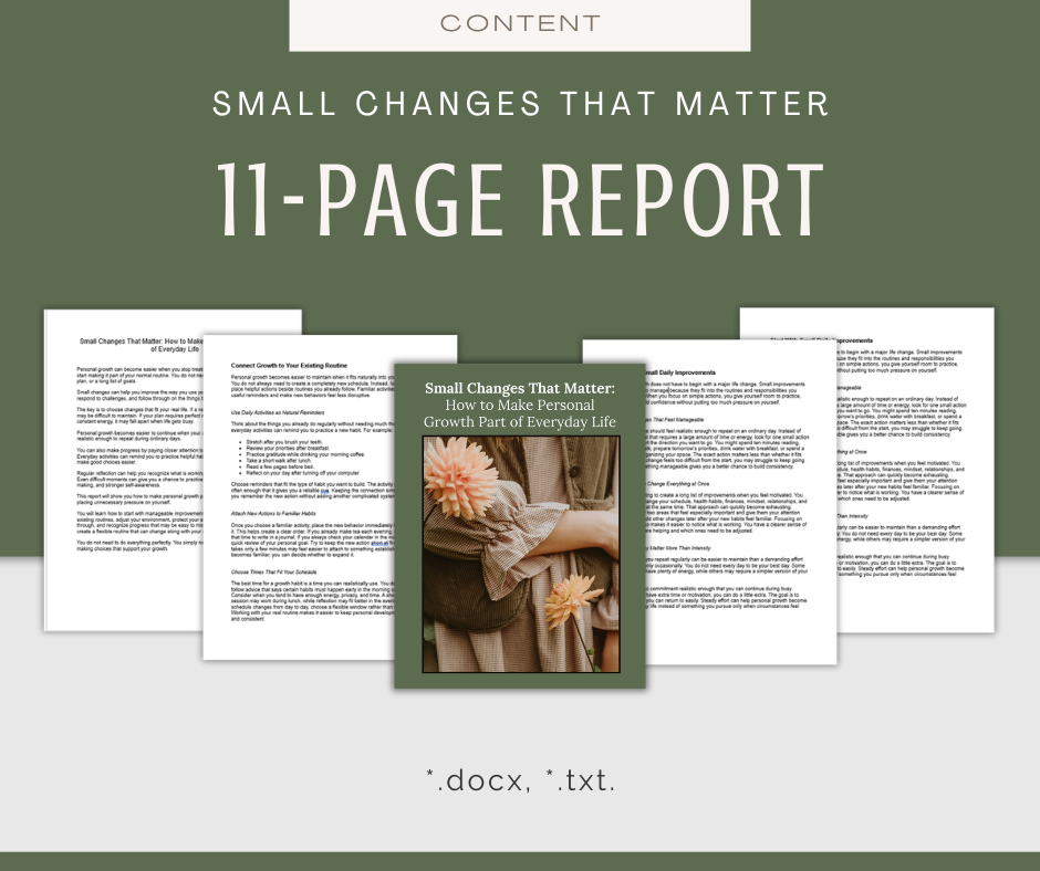 Daily Self-Improvement | Content & Journal Bundle