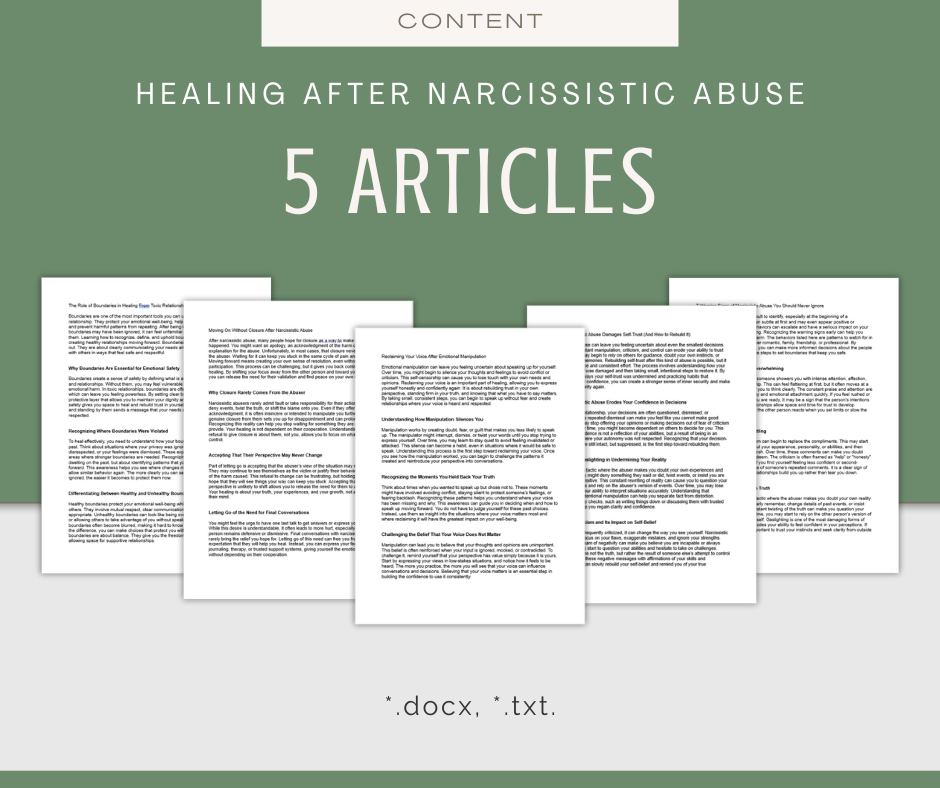 Healing After Narcissistic Abuse | Content & Journal Bundle