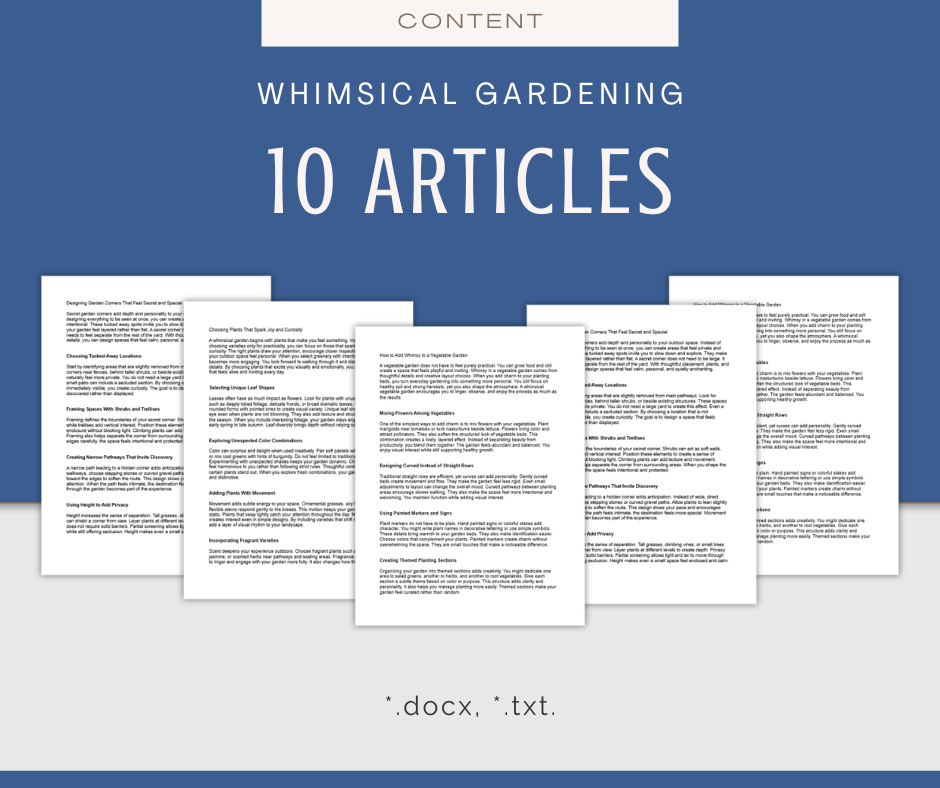 Whimsical Gardening | Content & Journal Bundle