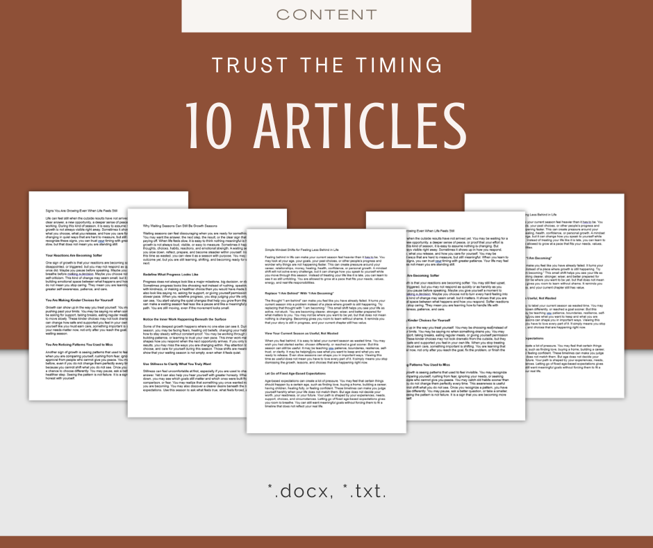 Trust the Timing | Content & Journal Bundle